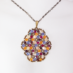 Pendant 45cm - Malvina Oval-Bronze Chain - Pendant 45cm - Laiton bronze